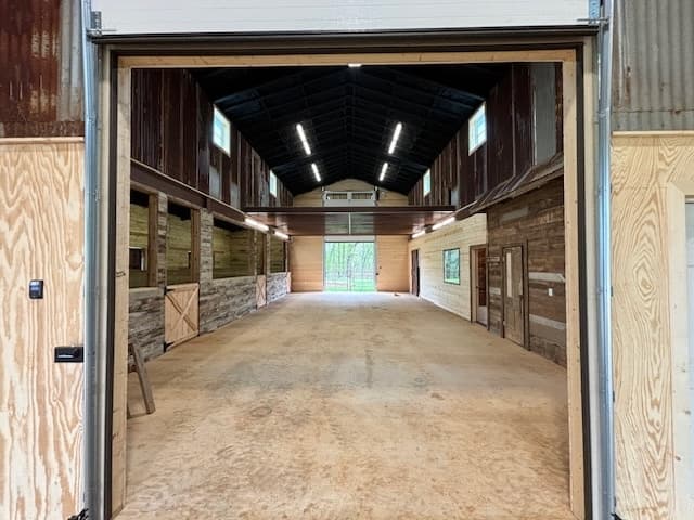 Custom barn interior