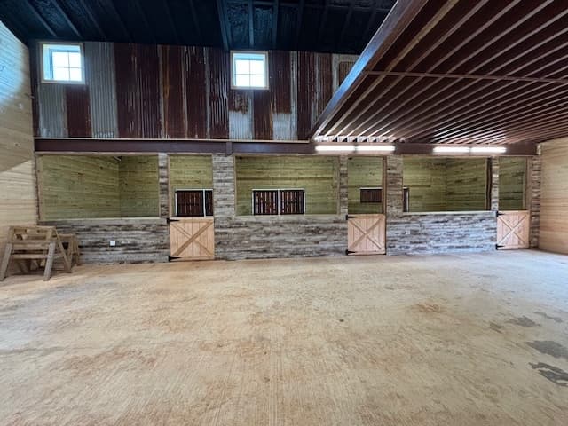 Custom barn interior