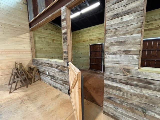 Custom barn interior