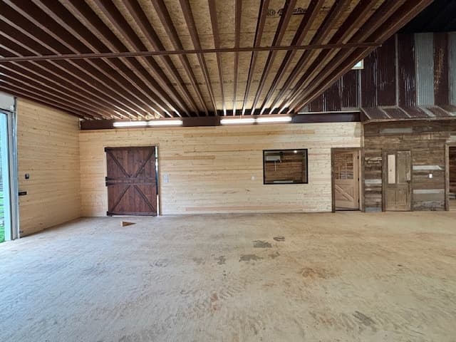 Custom barn interior