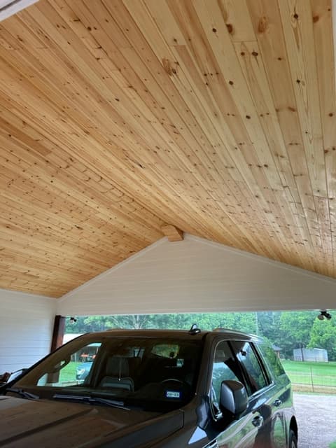 Pine ceiling