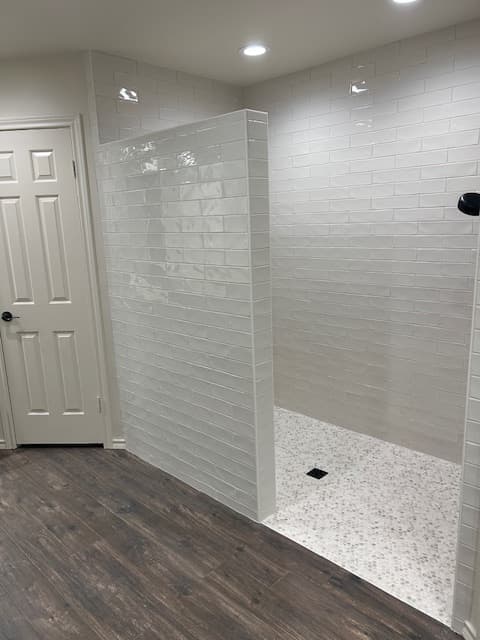 Modern shower remodel