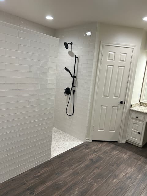 Modern shower remodel