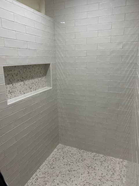 Modern shower remodel