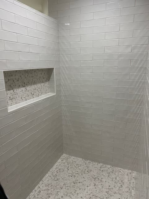 Modern shower remodel