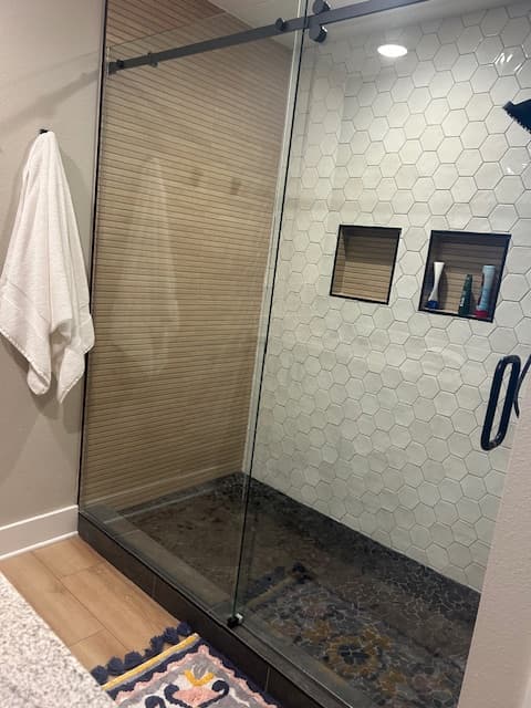 Modern shower remodel