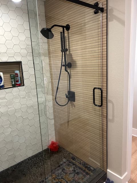 Modern shower remodel