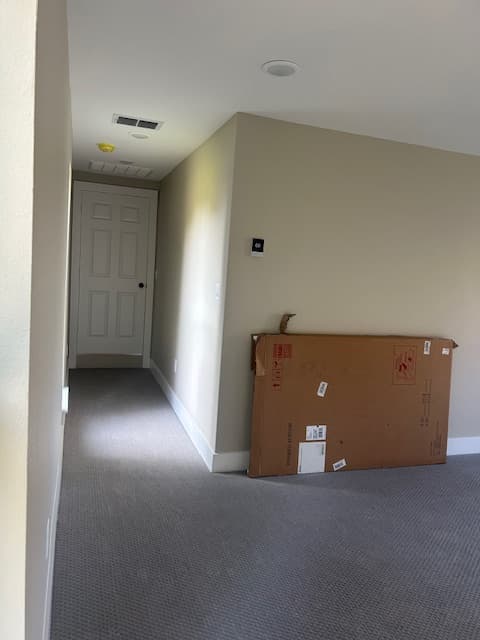 Master bedroom with new carpeting